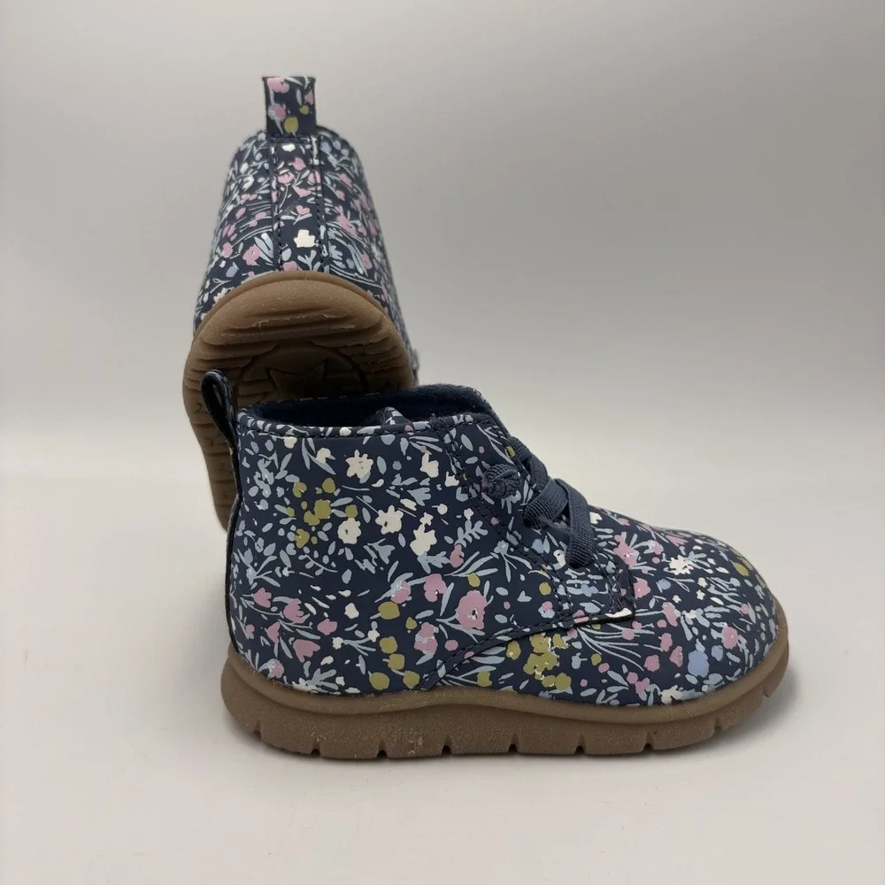 Carter's Baby Toddler Walking Shoes Girls Size 4 Just One‎ You Boots Floral Blue